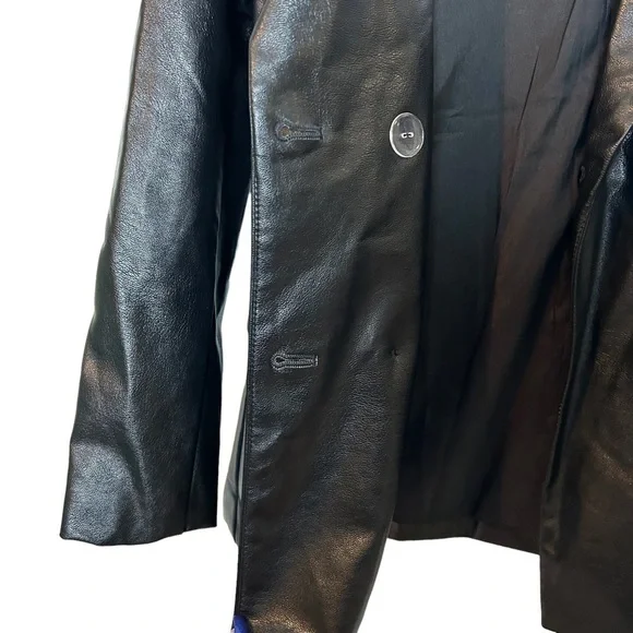 Princess Polly Ellen Faux Leather Fully Lined Black Blazer Sz. XS/S NWT - Picture 13 of 16